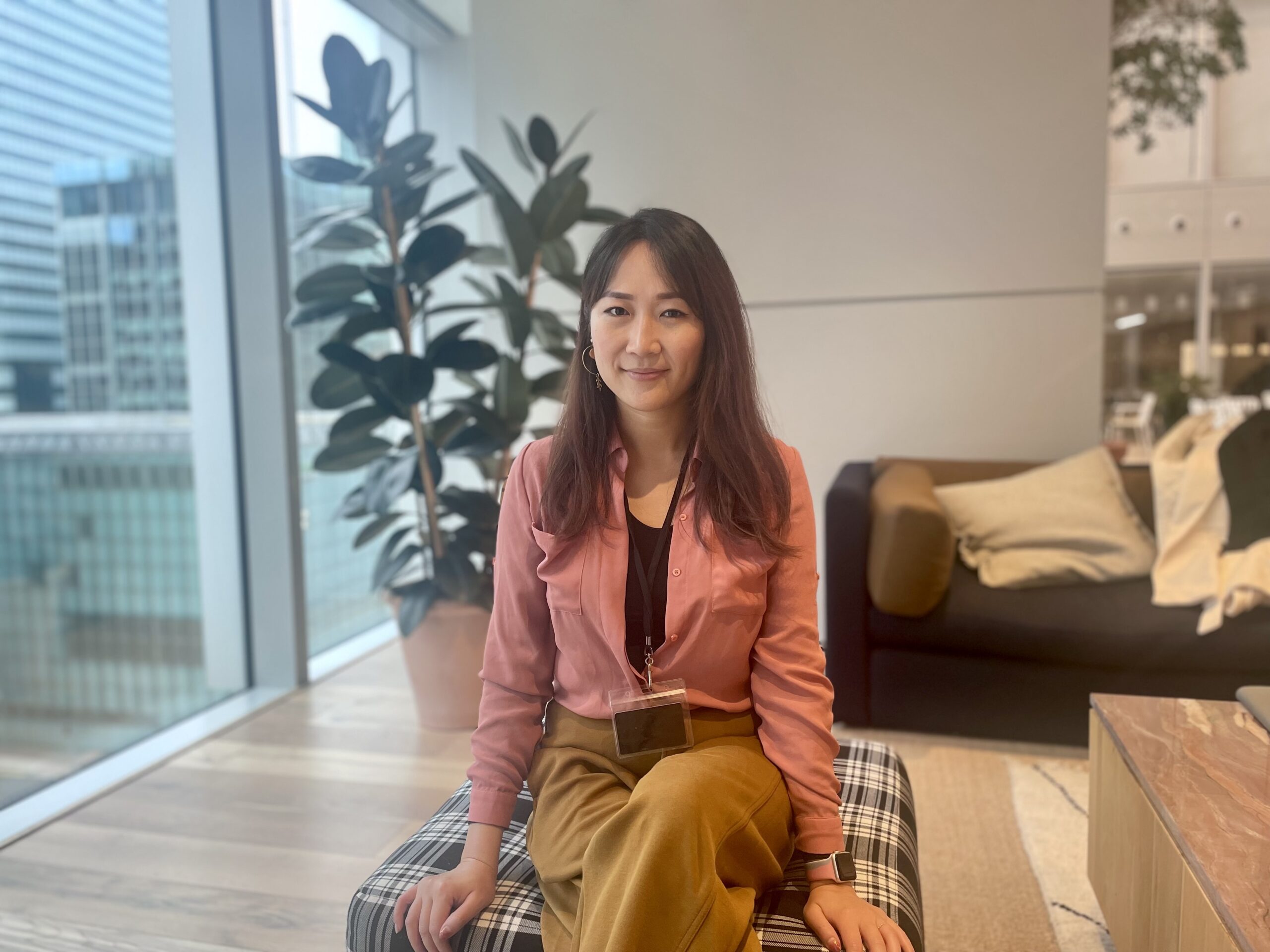 Danielle Zhu in her favourite office in Canary Wharf